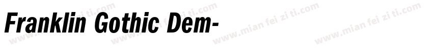 Franklin Gothic Dem字体转换